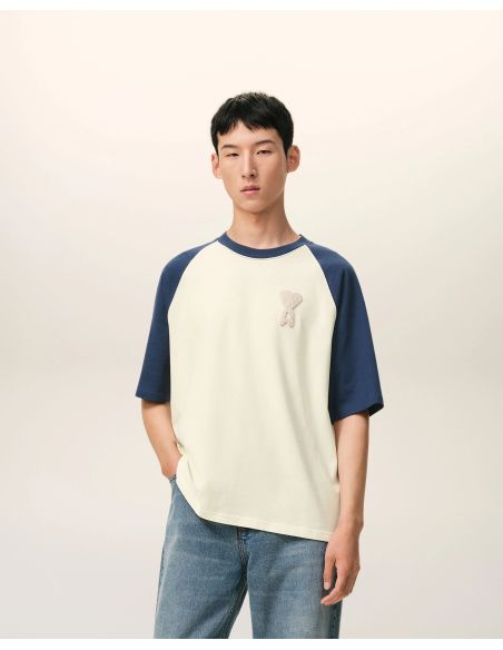 TSHIRT AMI DE COEUR IN COTTON CREAM WHITE / INK