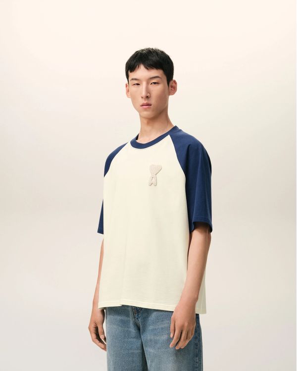 TSHIRT AMI DE COEUR IN COTTON CREAM WHITE / INK