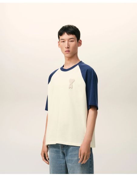 TSHIRT AMI DE COEUR IN COTTON CREAM WHITE / INK