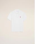 POLO AMI DE COEUR RED IN COTTON WHITE