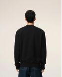 SWEAT AMI DE COEUR EN COTON NOIR / BLANC CREME