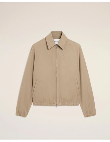JACKET ZIPPED AMI DE COEUR BEIGE TAUPE