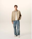 BLOUSON ZIPPÉ AMI DE COEUR BEIGE TAUPE