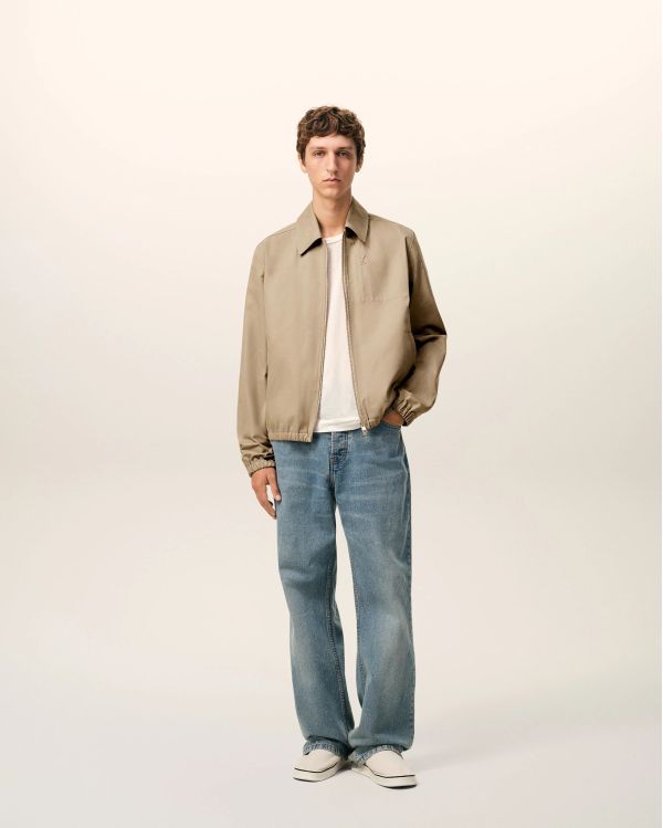 JACKET ZIPPED AMI DE COEUR BEIGE TAUPE
