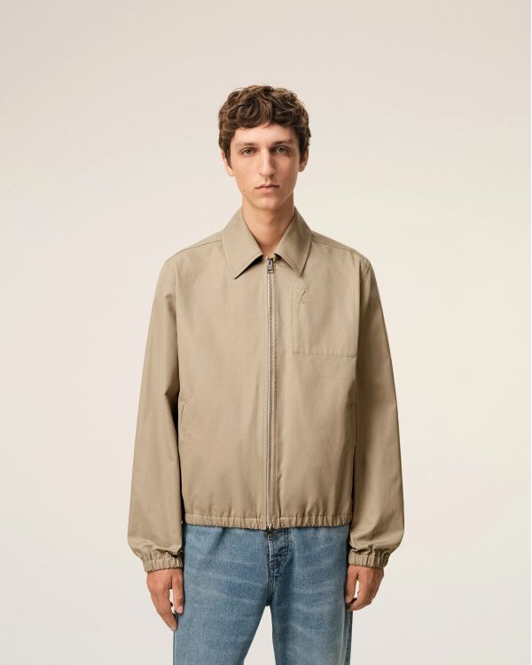 BLOUSON ZIPPÉ AMI DE COEUR BEIGE TAUPE 2
