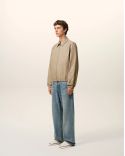 JACKET ZIPPED AMI DE COEUR BEIGE TAUPE