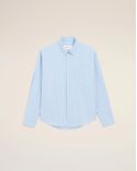 CHEMISE BOXY MANCHES LONGUES AMI DE COEUR BLEU CACHEMIRE / BLANC