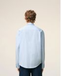 CHEMISE BOXY MANCHES LONGUES AMI DE COEUR BLEU CACHEMIRE / BLANC