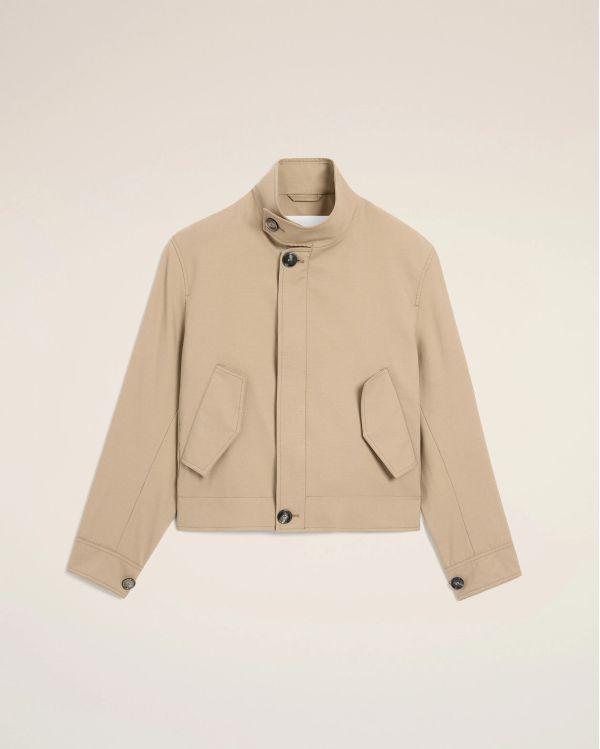 VESTE HARRINGTON BEIGE TAUPE