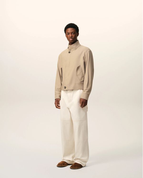 VESTE HARRINGTON BEIGE TAUPE