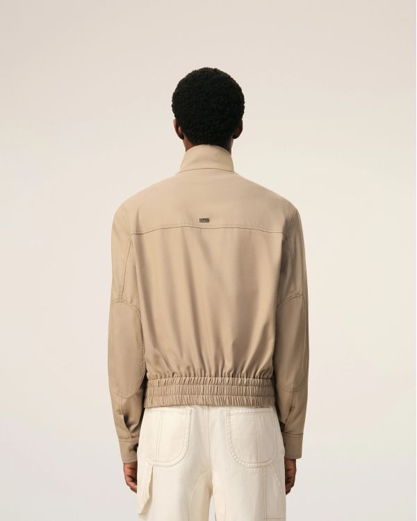 VESTE HARRINGTON BEIGE TAUPE