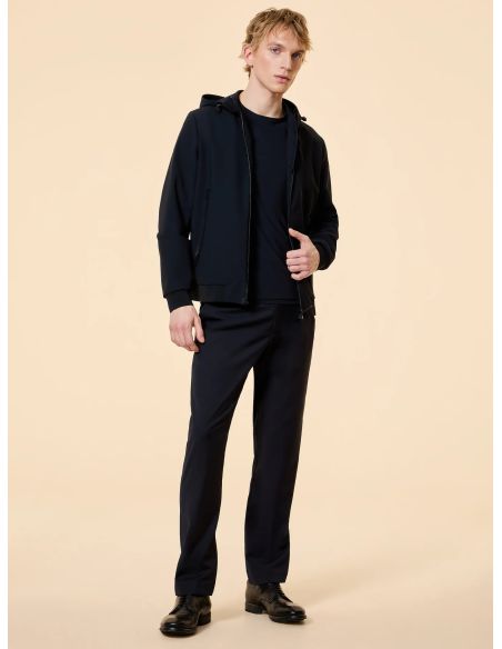 SURFLEX HOOD JKT BLUE BLACK
