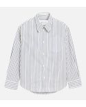  CHEMISE LARGE AMI DE COEUR DOUBLE RAYURES BLANC / ENCRE