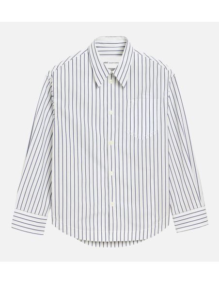 SHIRT LARGE AMI DE COEUR DOUBLE STRIPES WHITE / INK