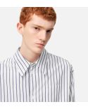  CHEMISE LARGE AMI DE COEUR DOUBLE RAYURES BLANC / ENCRE
