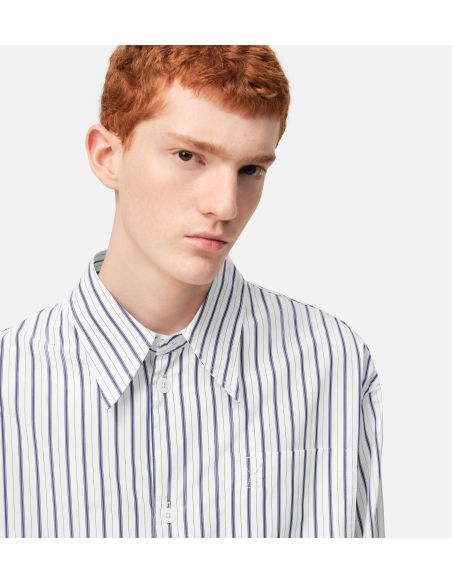  CHEMISE LARGE AMI DE COEUR DOUBLE RAYURES BLANC / ENCRE
