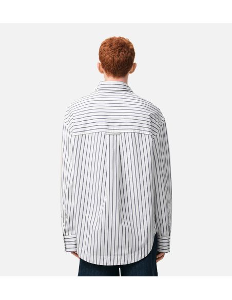  CHEMISE LARGE AMI DE COEUR DOUBLE RAYURES BLANC / ENCRE