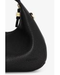 MINI SAC HOBO GRAINÉ NOIR