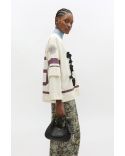 MINI SAC HOBO GRAINÉ NOIR