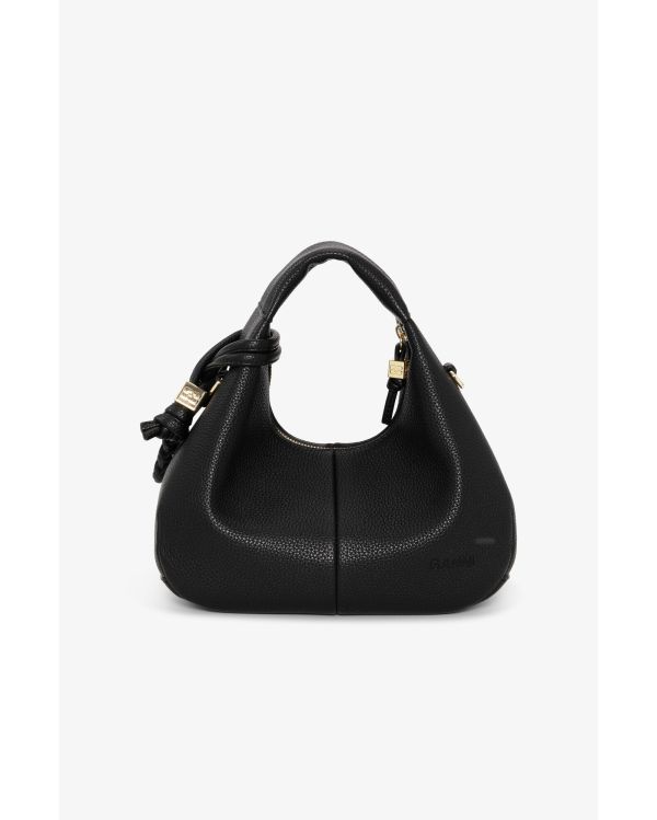 MINI SAC HOBO GRAINÉ NOIR 2