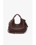 MINI SAC HOBO GRAINÉ CHICORY COFFE