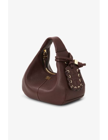 MINI SAC HOBO GRAINÉ CHICORY COFFE