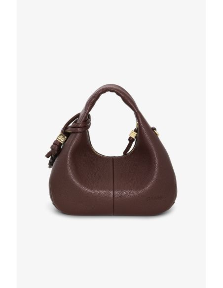 MINI SAC HOBO GRAINÉ CHICORY COFFE
