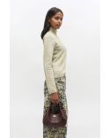 MINI SAC HOBO GRAINÉ CHICORY COFFE