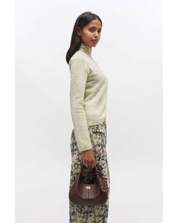 MINI SAC HOBO GRAINÉ CHICORY COFFE