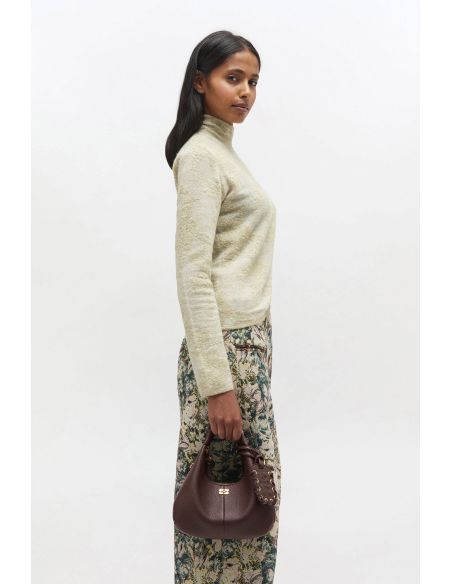 MINI SAC HOBO GRAINÉ CHICORY COFFE
