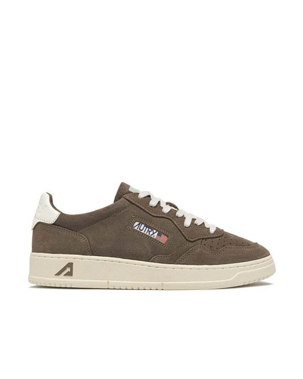 SNEAKERS MEDALIST LOW MAN FINISH / SUEDE CIGAR / WHITE