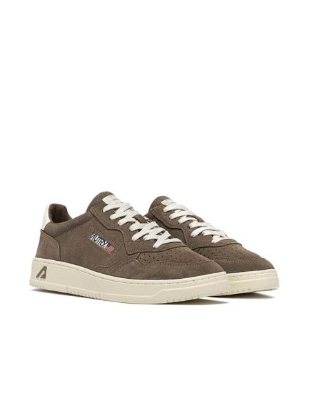 SNEAKERS MEDALIST LOW MAN FINISH / SUEDE CIGAR / WHITE