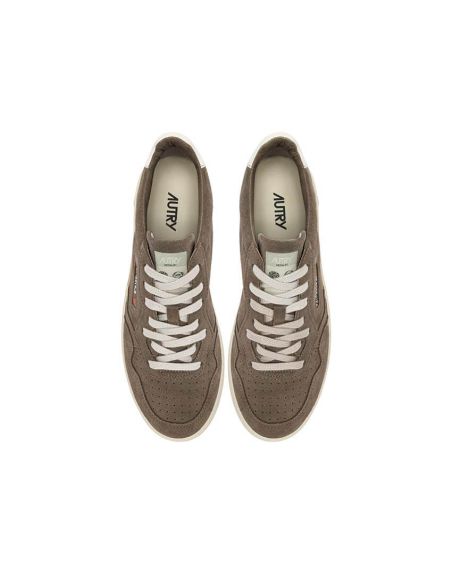 SNEAKERS MEDALIST LOW MAN FINISH / SUEDE CIGAR / WHITE