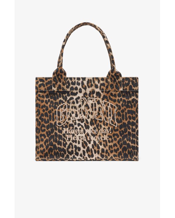 LARGE EASY SHOPPER POCKET PRINT LEOPARD
