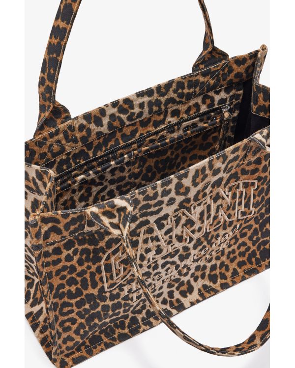 LARGE EASY SHOPPER POCKET PRINT LEOPARD