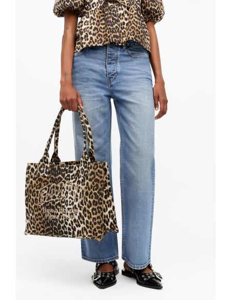 LARGE EASY SHOPPER POCKET PRINT LEOPARD