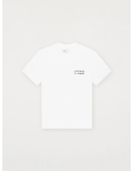 TSHIRT AMOUR À MORT EMBROIDERED WHITE