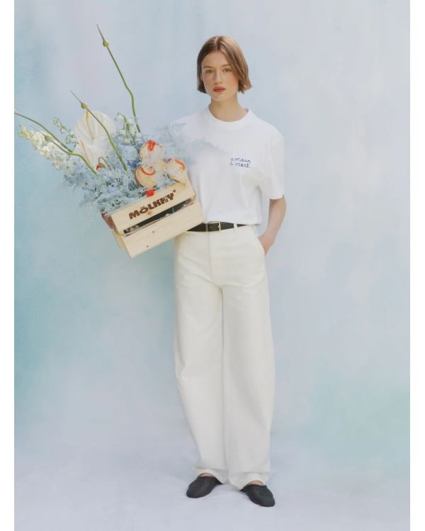 TSHIRT AMOUR À MORT BRODÉ BLANC