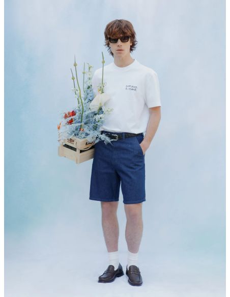 TSHIRT AMOUR À MORT BRODÉ BLANC