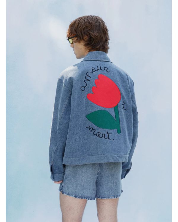 JACKET FLOWER DENIM