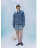 VESTE FLEUR DENIM