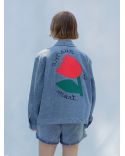 JACKET FLOWER DENIM