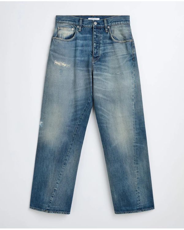 JEAN WIDE TWIST WELL WORN BLUE
