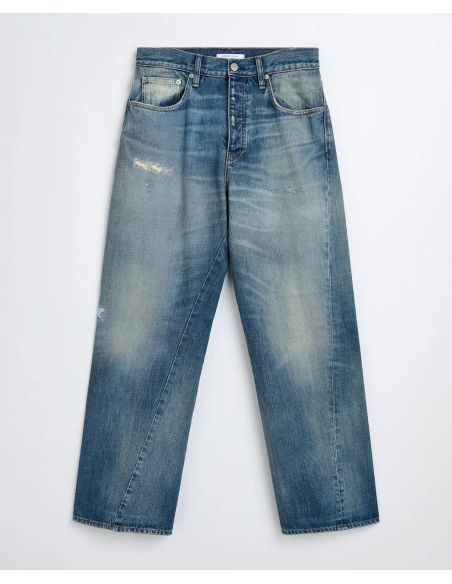 JEAN WIDE TWIST WELL WORN BLUE