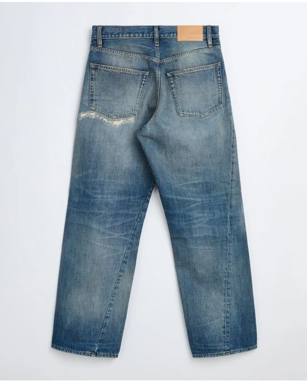 JEAN WIDE TWIST WELL WORN BLUE 2