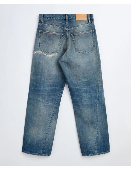JEAN WIDE TWIST WELL WORN BLUE