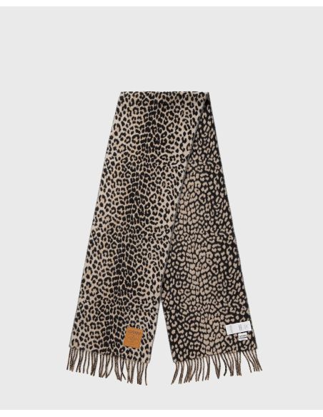 SCARF DOUBLE FACE WOOL KNIT ALMOND MILK