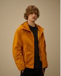 HOODED JACKET WITH ORANGE INNER VEST