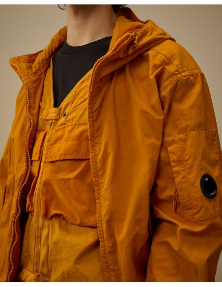 VESTE A CAPUCHE AVEC GILET INTERIEUR ORANGE