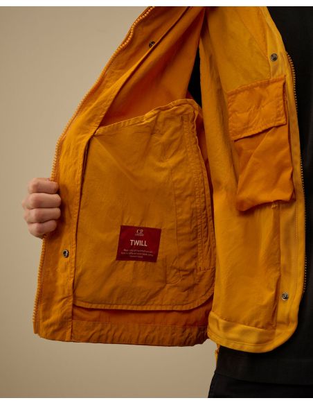 HOODED JACKET WITH ORANGE INNER VEST